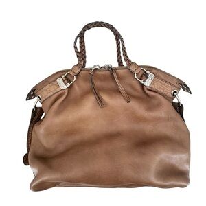 Gucci Brown Large Leather Bamboo Details Tote